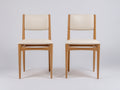 Sillas de comedor tapizadas 50 x 55 x 84 cm - beige y madera natural - diseño moderno con respaldo abierto acolchado